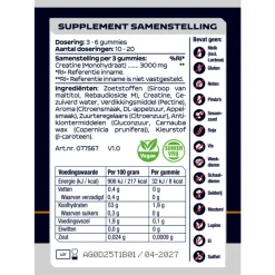 Lucovitaal Creatine 3000mg Gummies 60 stuks