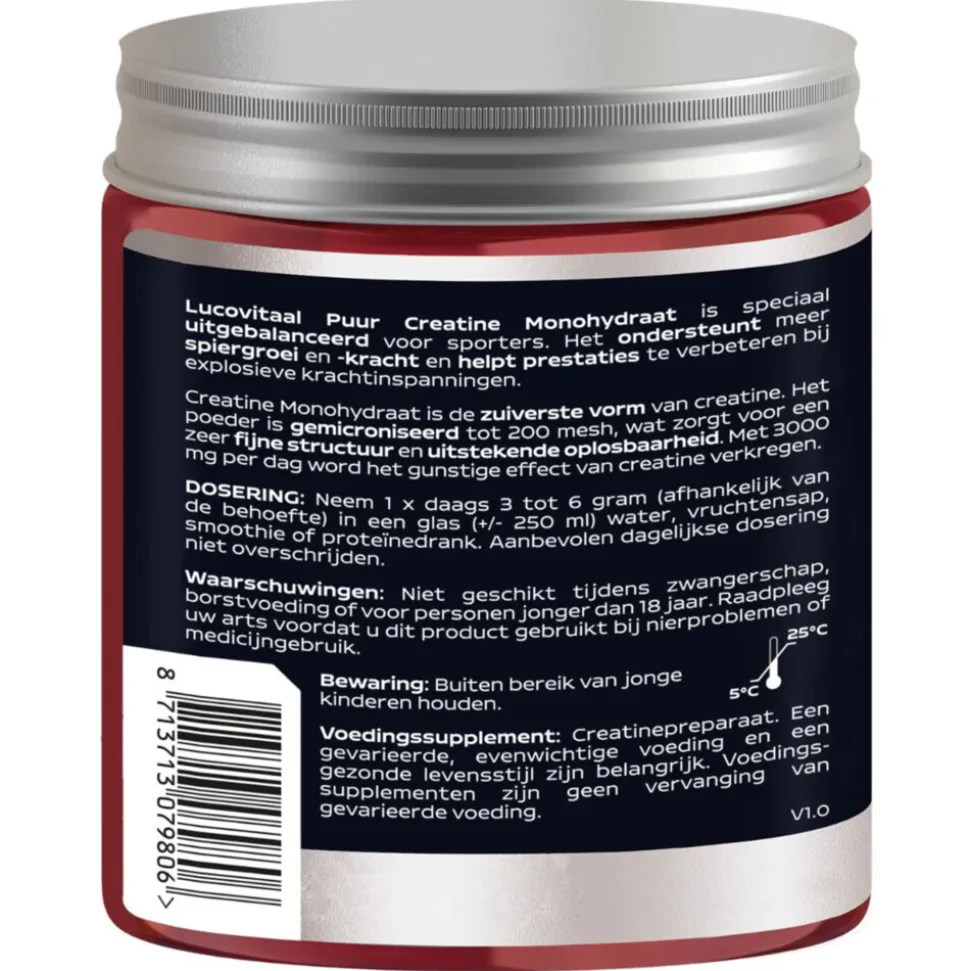 Lucovitaal Creatine Monohydraat Poeder Puur 210 gr