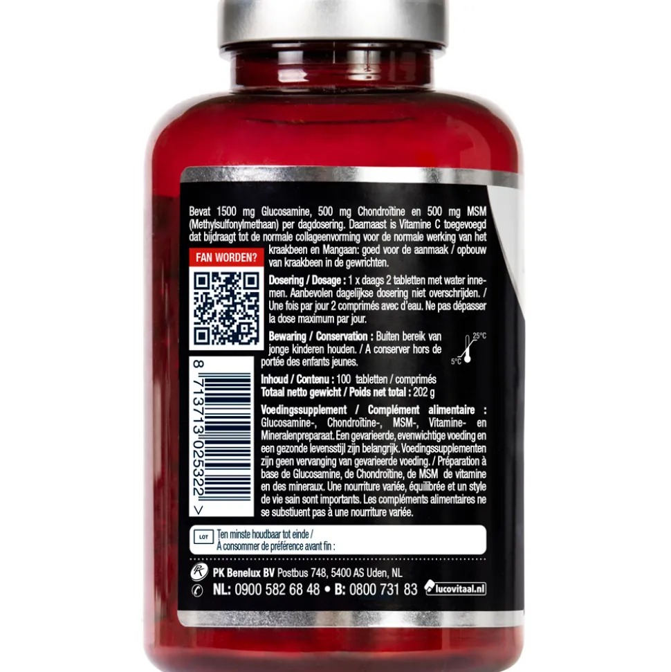 Lucovitaal Glucosamine Chondroïtine & MSM 100 tabletten