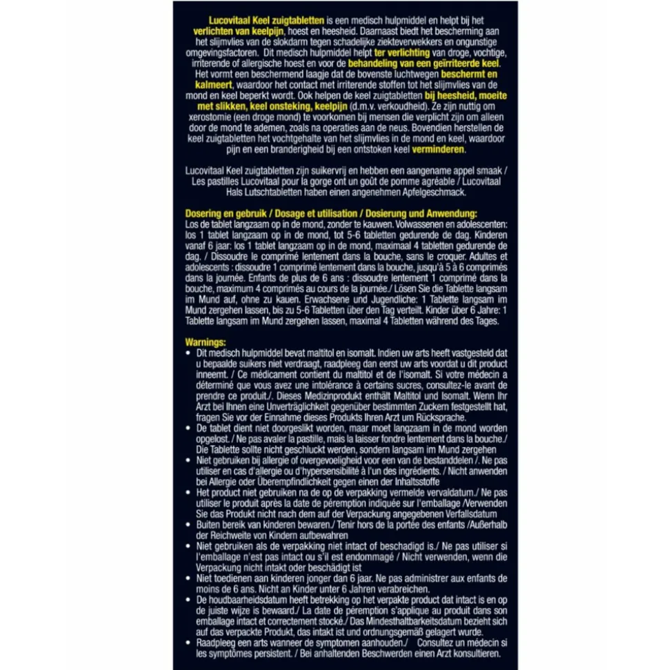 Lucovitaal Keelpijn 10 zuigtabletten