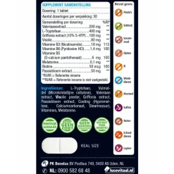 Lucovitaal Melatonine 5-HTP L-Tryptofaan 30 tabletten