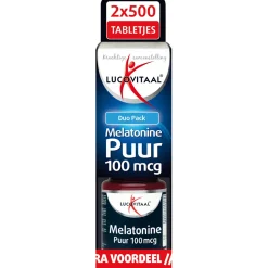 Lucovitaal Melatonine 100mcg DUO Pack 2x500 tabletten