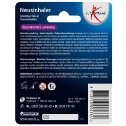 Lucovitaal Neusinhaler Vrijer Ademen Relaxerende Lavendel 1 gr