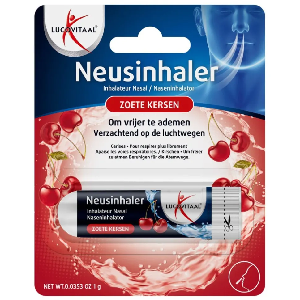 Lucovitaal Neusinhaler Vrijer Ademen Zoete Kersen 1 gr