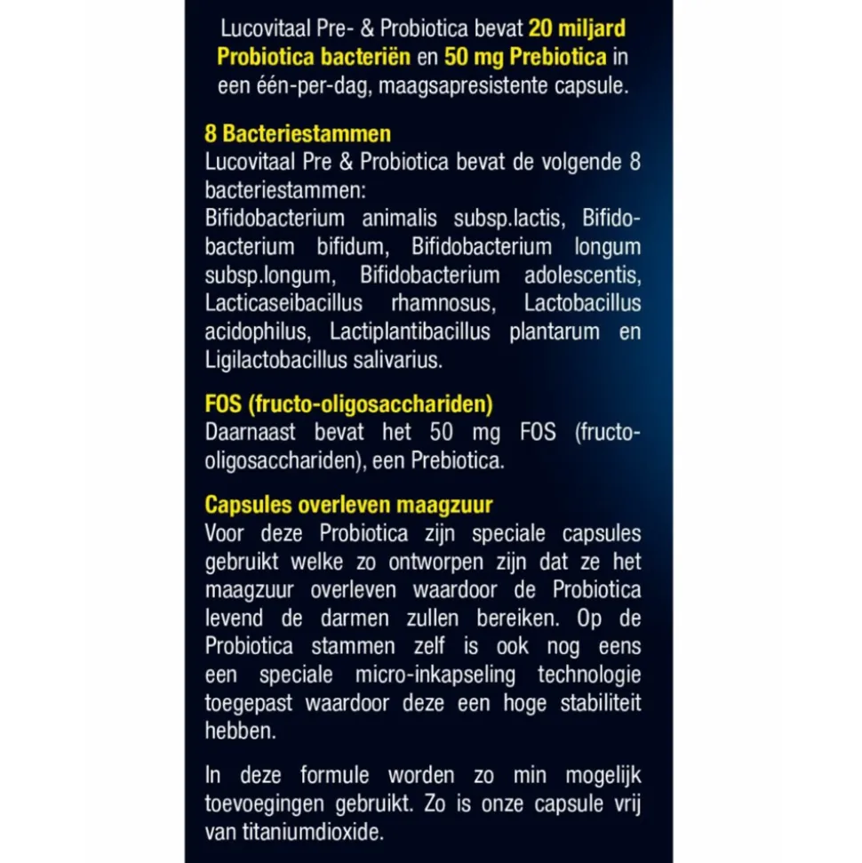 Lucovitaal Pre & Probiotica 30 capsules