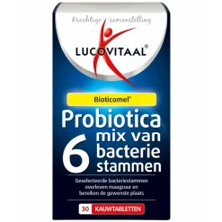Lucovitaal Probiotica Mix van 6 Bacteriënstammen 30 kauwtabletten