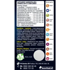 Lucovitaal Probiotica Mix van 6 Bacteriënstammen 30 kauwtabletten