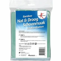 Lucovitaal Schoonmaakdoek Bamboe 3 stuks