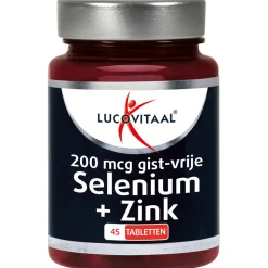 Lucovitaal Selenium & Zink 200 mcg Gistvrij 45 tabletten