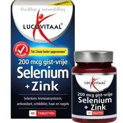 Lucovitaal Selenium & Zink 200 mcg Gistvrij 45 tabletten