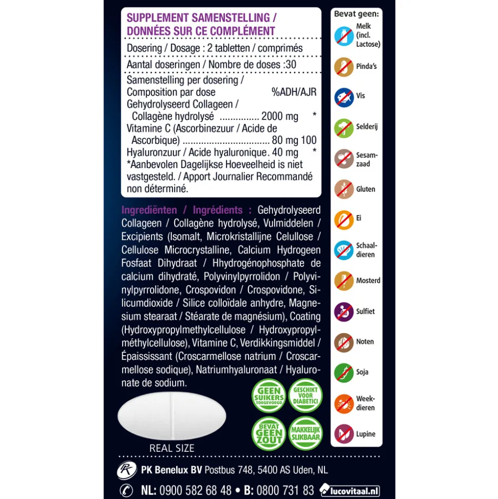 Lucovitaal Super Collageen 2000 mg 60 tabletten