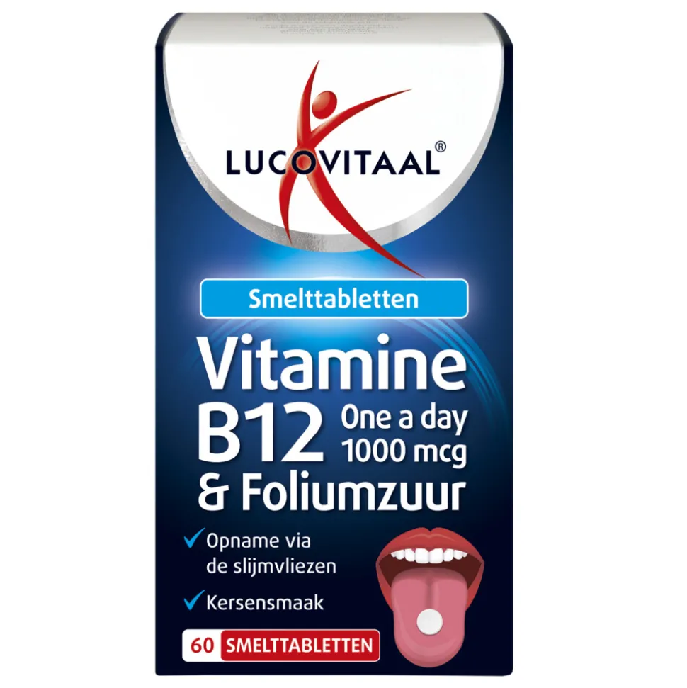 Lucovitaal Vitamine B12 & Foliumzuur 60 smelttabletten