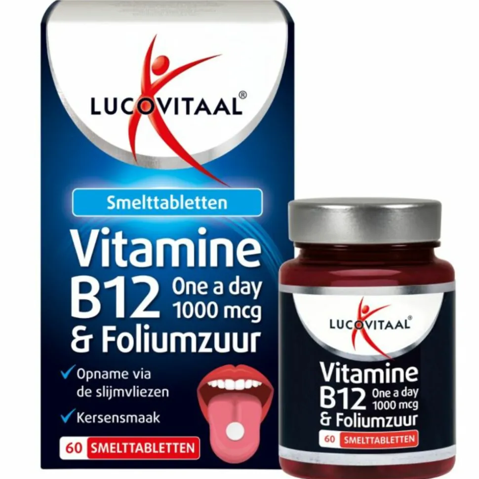 Lucovitaal Vitamine B12 & Foliumzuur 60 smelttabletten