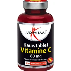 Lucovitaal Vitamine C 80mcg Kauwtablet Citroen 800 tabletten