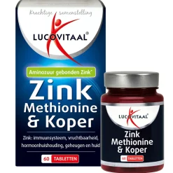 Lucovitaal Zink Methionine & Koper 60 tabletten