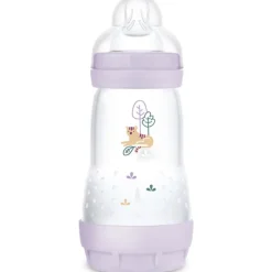 MAM Babyfles Easy Start Anti-Colic Matt Lila 0+ mnd 260 ml