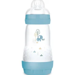 MAM Babyfles Feel Good Glas Matt Blauw 0+ mnd 260 ml
