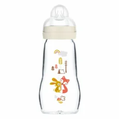 MAM Babyfles Glas Feel Good 0+ mnd 260 ml