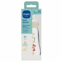 MAM Babyfles Glas Feel Good 0+ mnd 260 ml