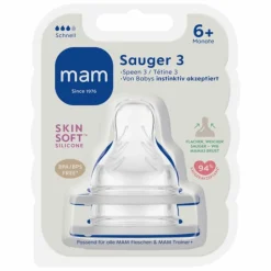 MAM Flesspeen Maat 3 6+ mnd 2 stuks