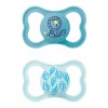 MAM Fopspeen Supreme Silikon 6-16 mnd Blauw 2 stuks