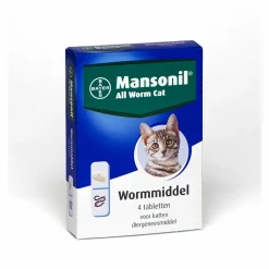 Mansonil All Worm Ontworming Tabletten Kat vanaf 4 kg 4 stuks