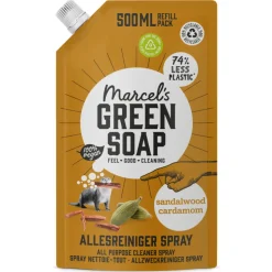 Marcel's Green Soap Allesreiniger Spray Sandelhout & Kardemom Navulling 500 ml