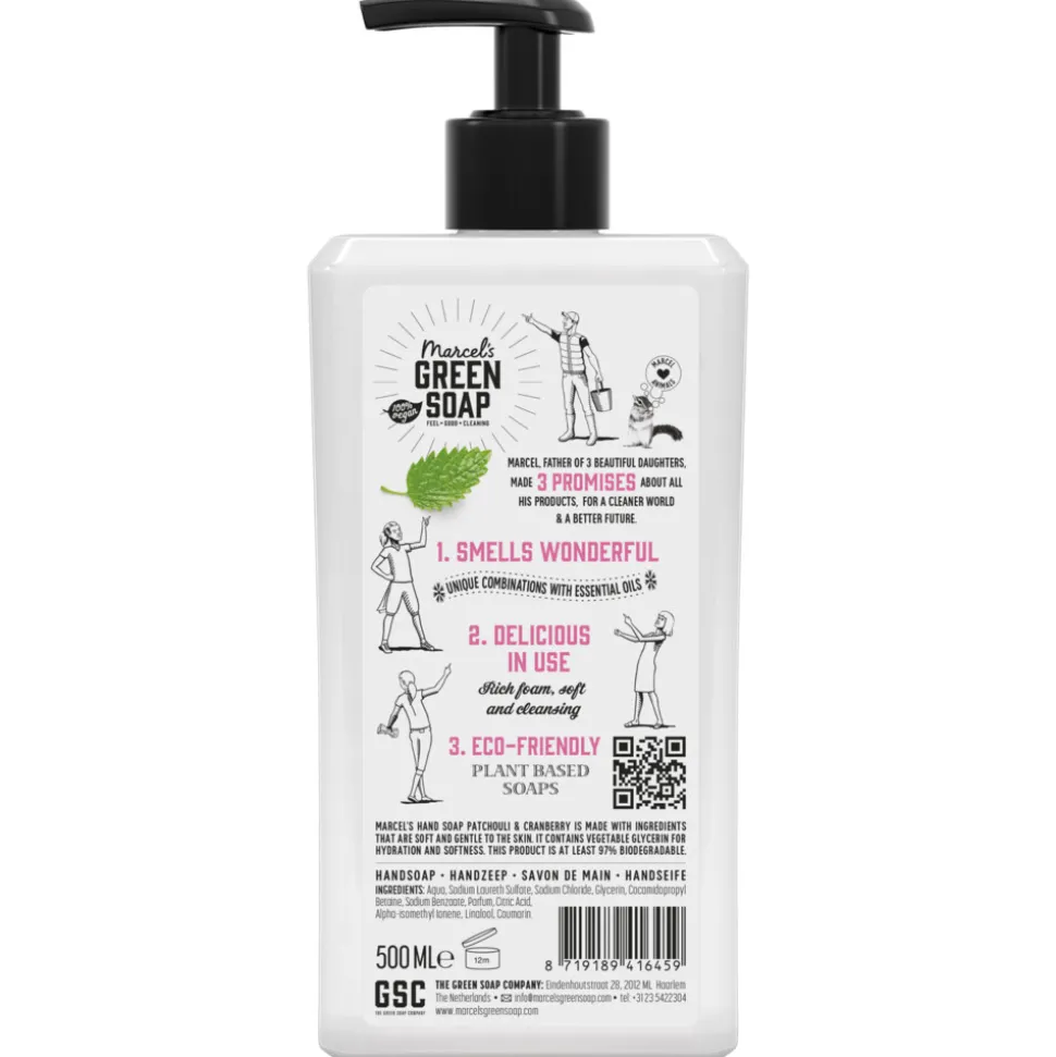 Marcel's Green Soap Handzeep Patchouli & Cranberry 500 ml