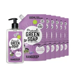 Marcel's Green Soap Handzeep Lavendel & Rozemarijn 500 ml + 6 Navullingen Pakket