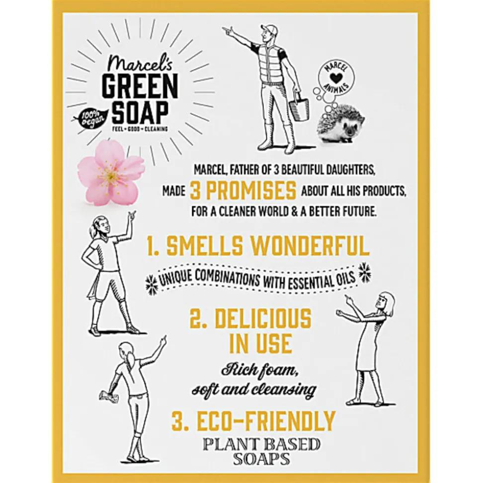 Marcel's Green Soap Handzeep Bar Vanille & Cherry Blossom 90 gr