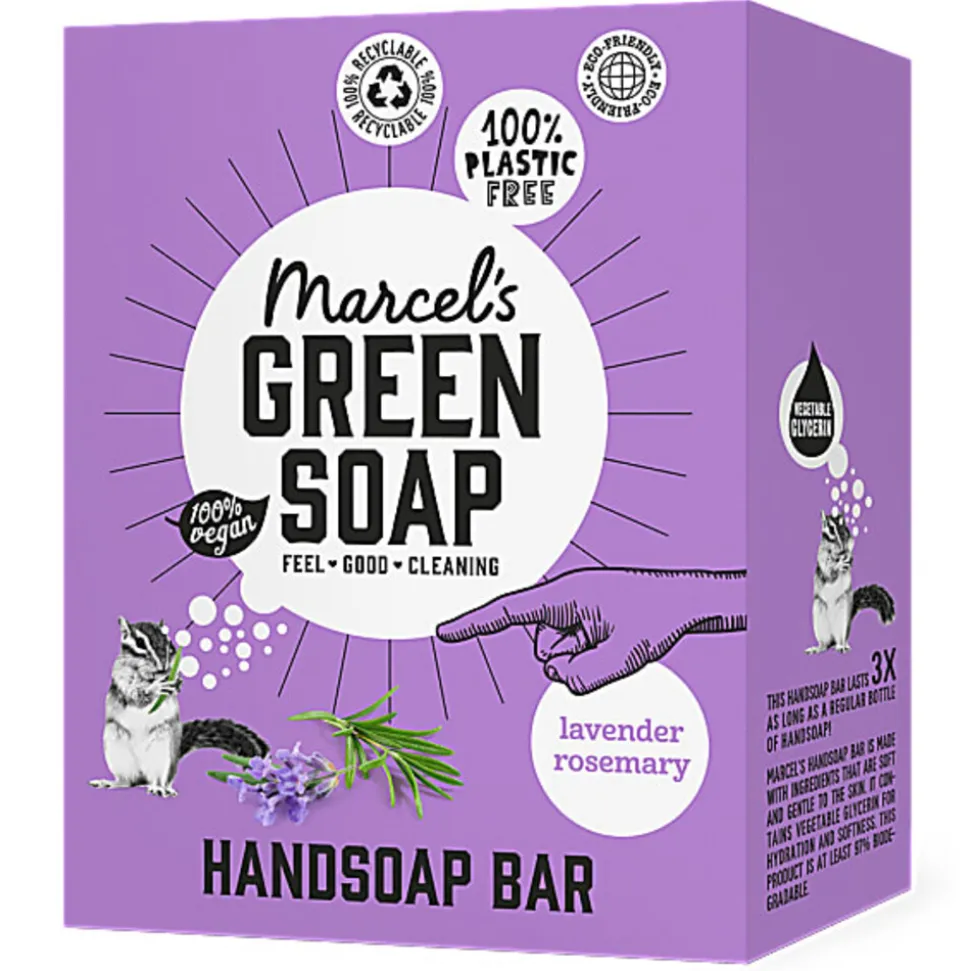 Marcel's Green Soap Handzeep Bar Lavendel & Rozemarijn 90 gr
