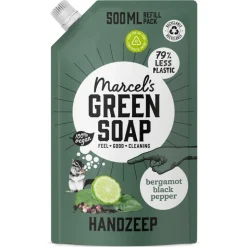 Marcel's Green Soap Handzeep Bergamot & Black Pepper Navulling 500 ml