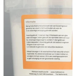 Mattisson Baking Soda Zuiver 650 gr