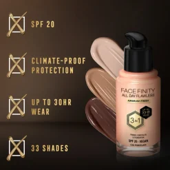 Max Factor Facefinity All Day Flawless Foundation C30 Porcelain 34 ml