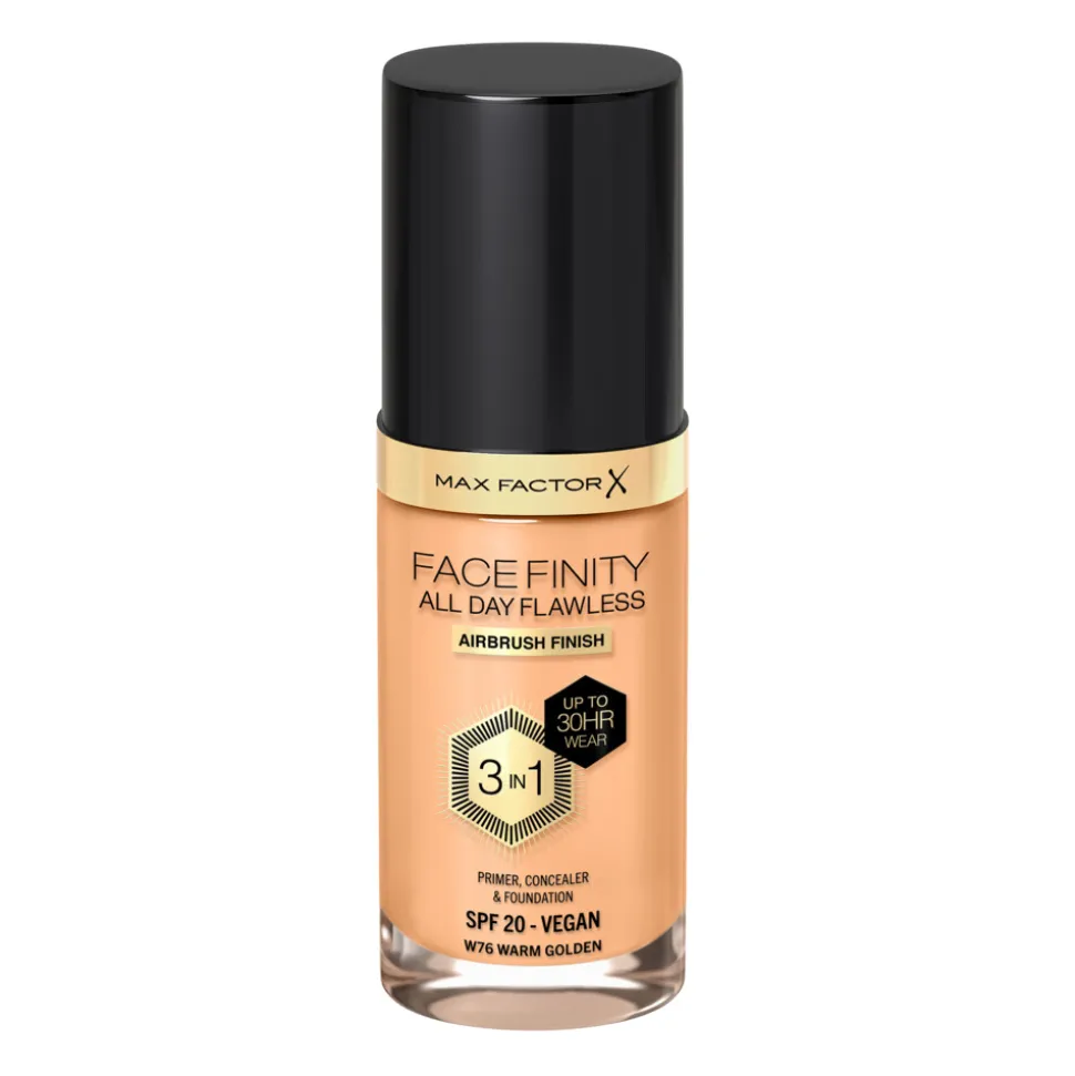 Max Factor Facefinity All Day Flawless Foundation W76 Warm Golden 34 ml