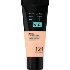 Maybelline Fit Me Matte + Poreless Foundation 124 Soft Sand