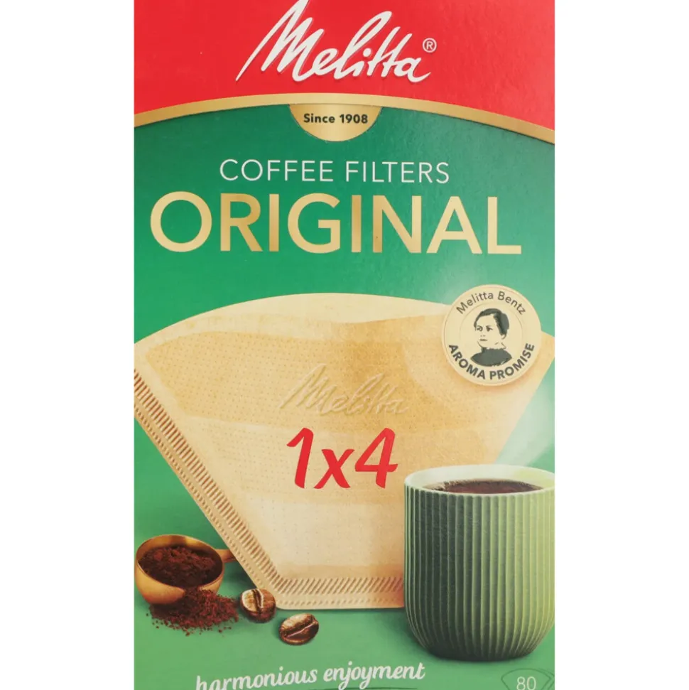 Melitta Filters 1x4 Bruin 80 stuks