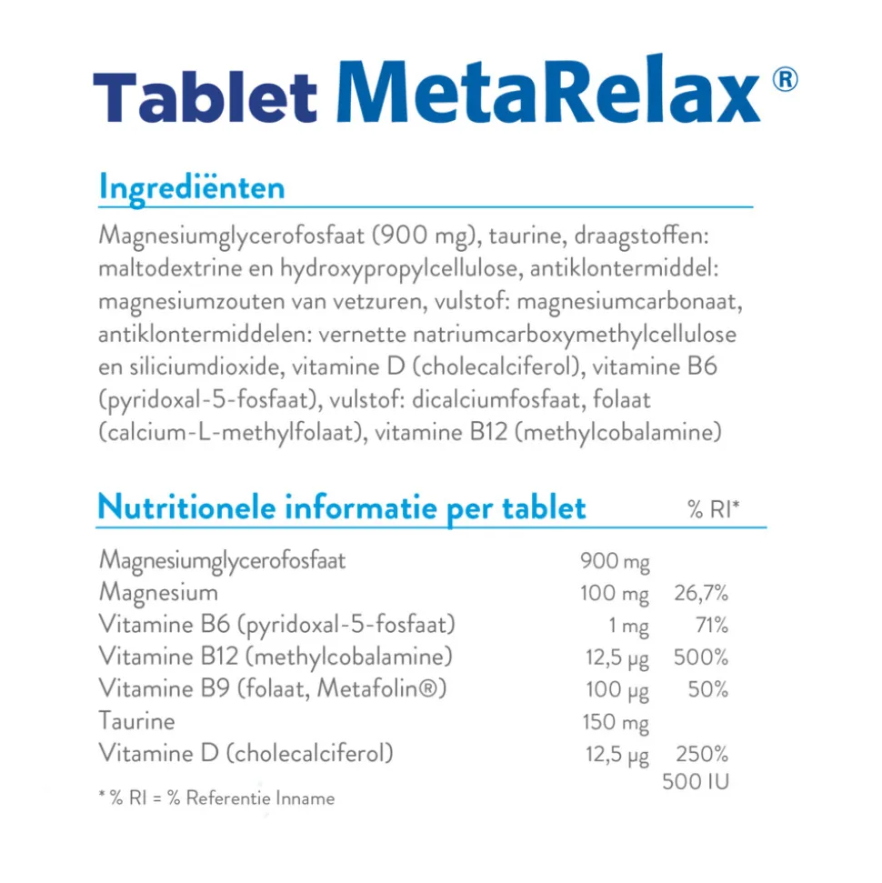 Metagenics MetaRelax 180 tabletten