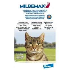 Milbemax Ontworming Tabletten Kat 2 - 8 kg 2 tabletten