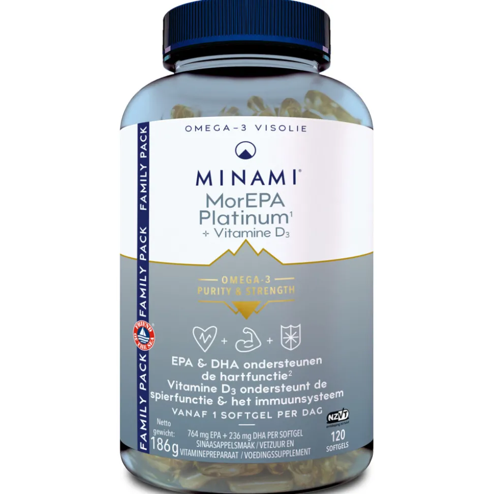 Minami MorEPA Platinum + Vitamine D3 120 softgels