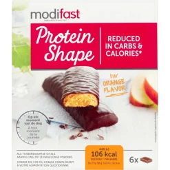 Modifast Protein Shape Reep Pure Chocolade & Sinaasappel 6 x 31 gr