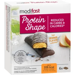 Modifast Protein Shape Reep Pure Chocolade & Sinaasappel 6 x 31 gr