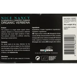 Mr Jones Biologische Thee Verveine 20 stuks