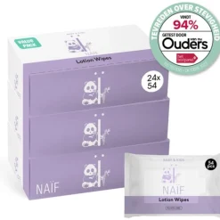 Naif Baby & Kids Lotion Billendoekjes Plasticvrij 24x54 = 1296 stuks