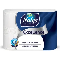 Nalys Excellence Maxi-Vel Toiletpapier In Papieren Verpakking 5-Laags 6 stuks
