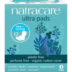 Natracare Maandverband Ultra Pads Super met Vleugels 12 stuks