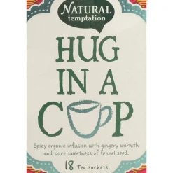 Natural Temptation Hug In a Cup Theezakjes Gember en Zoet Venkelzaad 18 stuks