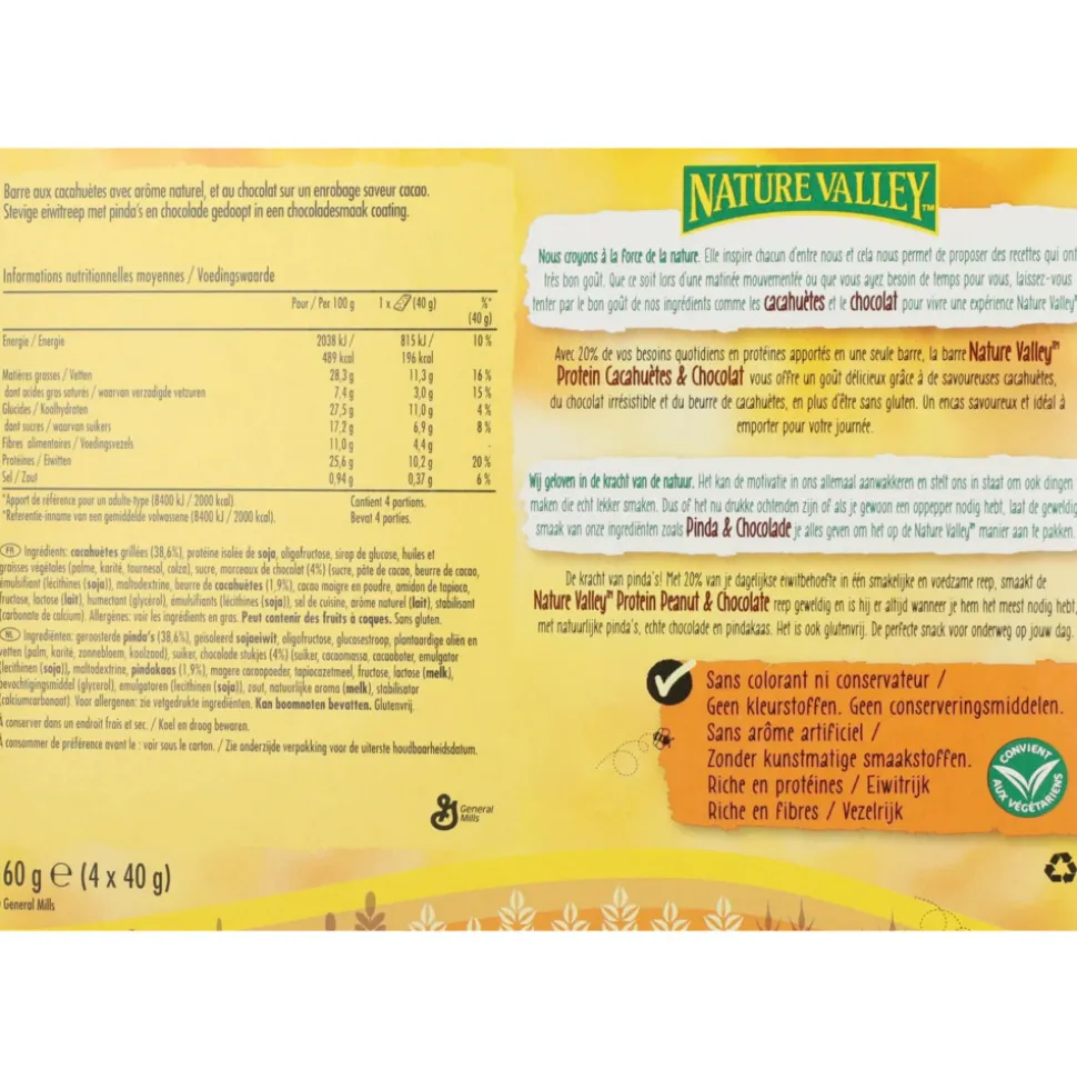 Nature Valley Proteine Pinda & Chocolade 4 stuks