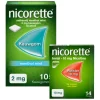 Nicorette patches 10mg + Nicorette kauwgom mint 2mg 105 stuks Pakket