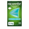 Nicorette Suikervrij Kauwgom Menthol Mint 2mg 30 stuks